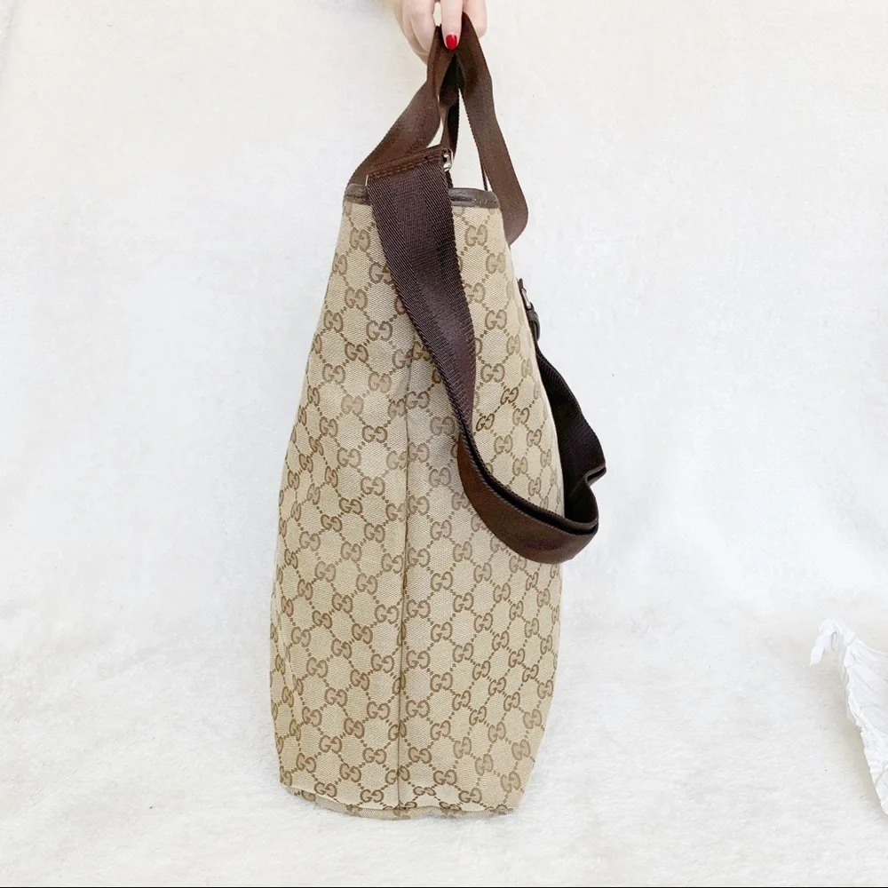 NWT Authentic Gucci Woven GG Large Tall Tote Bag​